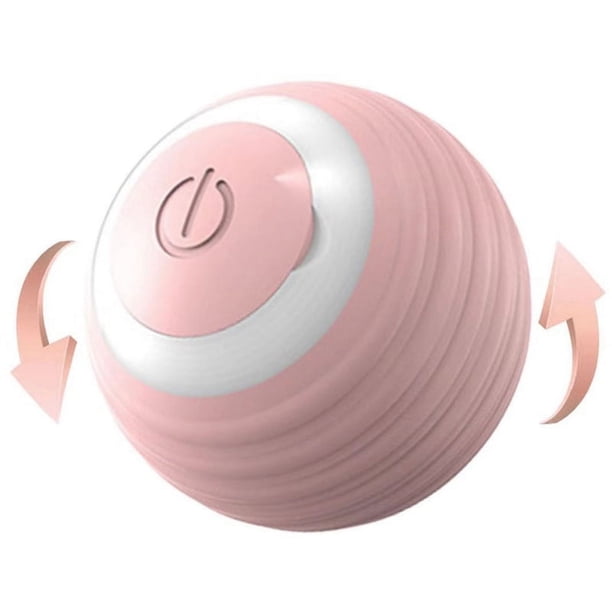 Pelota interactiva de juguete para gatos, juguete automático para gatos, juguete inteligente para gatos de interior, juguetes para gatos, regalo para tu gatito (rosa)