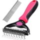 thumbnail image 2 of Peine Qianli de pelo largo rosa para perros y gatos - Peine antienredos - Cepillo para mascotas, rastrillo profesional para perros y gatos, elimina pelo muerto y nudos, 2 of 5