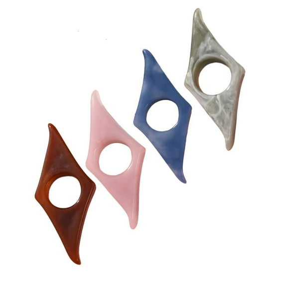 Yammee 4Pcs Thumb Finger Book Page Holder Resin Book Page Marker Ergonomic Bookmarks