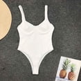 thumbnail image 4 of Aayomet Bathing Suits for Women Ruched Swimwear Bathing Suit (White, S), 4 of 5