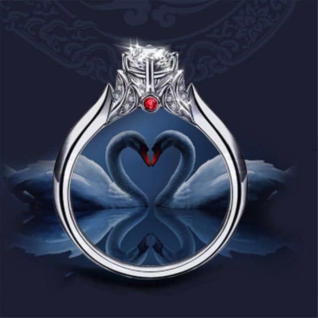Anillos para mujer, regalos para mujer, doble pluma femenina, ángel, accesorios de regalo navideño, un colgante