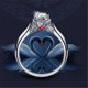 thumbnail image 1 of Anillos para mujer, regalos para mujer, doble pluma femenina, ángel, accesorios de regalo navideño, un colgante, 1 of 5