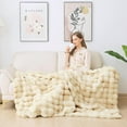 thumbnail image 6 of Tie-dye Camel Fuzzy Ultra Soft Bed Comfy Blanket 60x80 Cozy Faux Fur Throw Blanket for Living Room Thick Fluffy Furry Blanket Home Gifts 860 GSM, 6 of 18