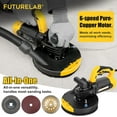 thumbnail image 6 of FUTURELAB®7” 7-Inch Concrete Surface Grinder，Angle Grinder Kit with Dust Shroud, floor grinder, 2200W Motor,Auxiliary Handle, Diamond Wheel, 90° Seamless sanding for Floor, Wall, Adhesive and Ceiling, 6 of 6