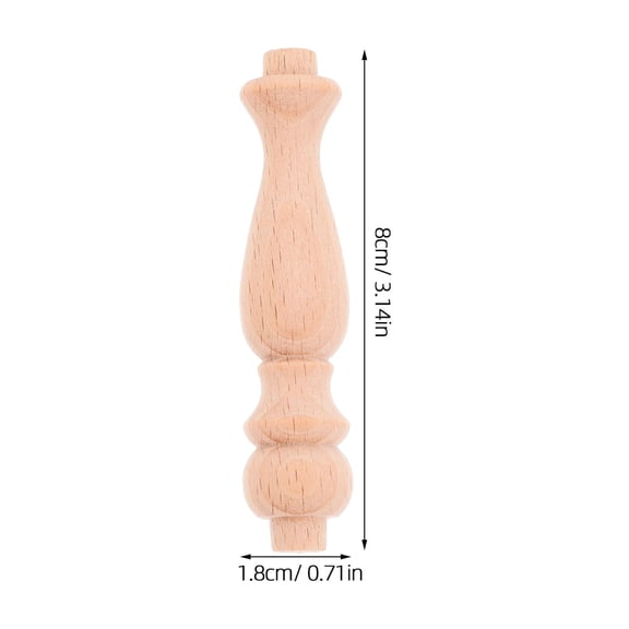 Topbathy Wood Spindles For Table Legs Unfinished Wood Spindles Khaki 10Pcs