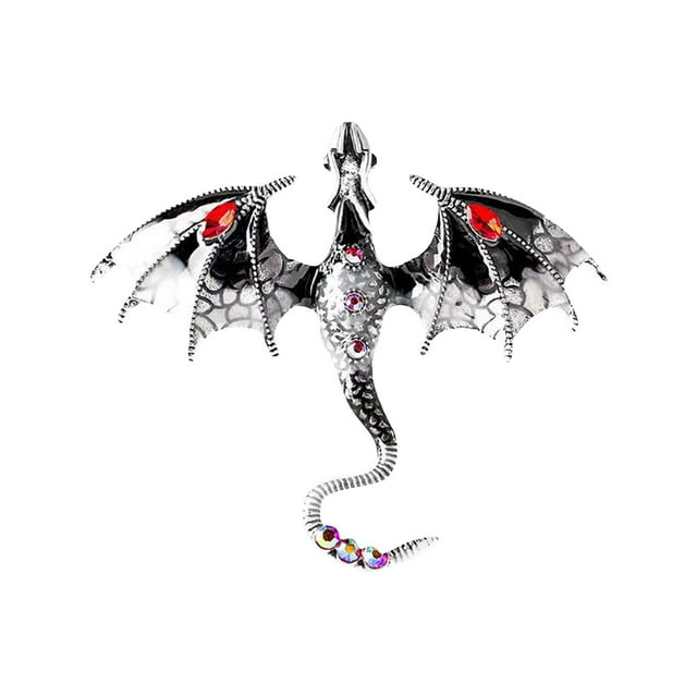 Flying Animal Enamel Lapel Pin Exquisite Rhinestone Jewelry Accessory for Men and Women