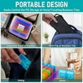 thumbnail image 2 of Monthly Pill Organizer 2 Times a Days,  Medicine Organizer Box with Portable Hard Shell and Pill Cutter, 31 Day Pill Box with Monthly and Weekly Sticker（purple）, 2 of 6