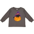 thumbnail image 3 of Inktastic Halloween Cat, Black Cat, Witch Hat, Pumpkin Boys or Girls Long Sleeve Toddler T-Shirt, 3 of 5