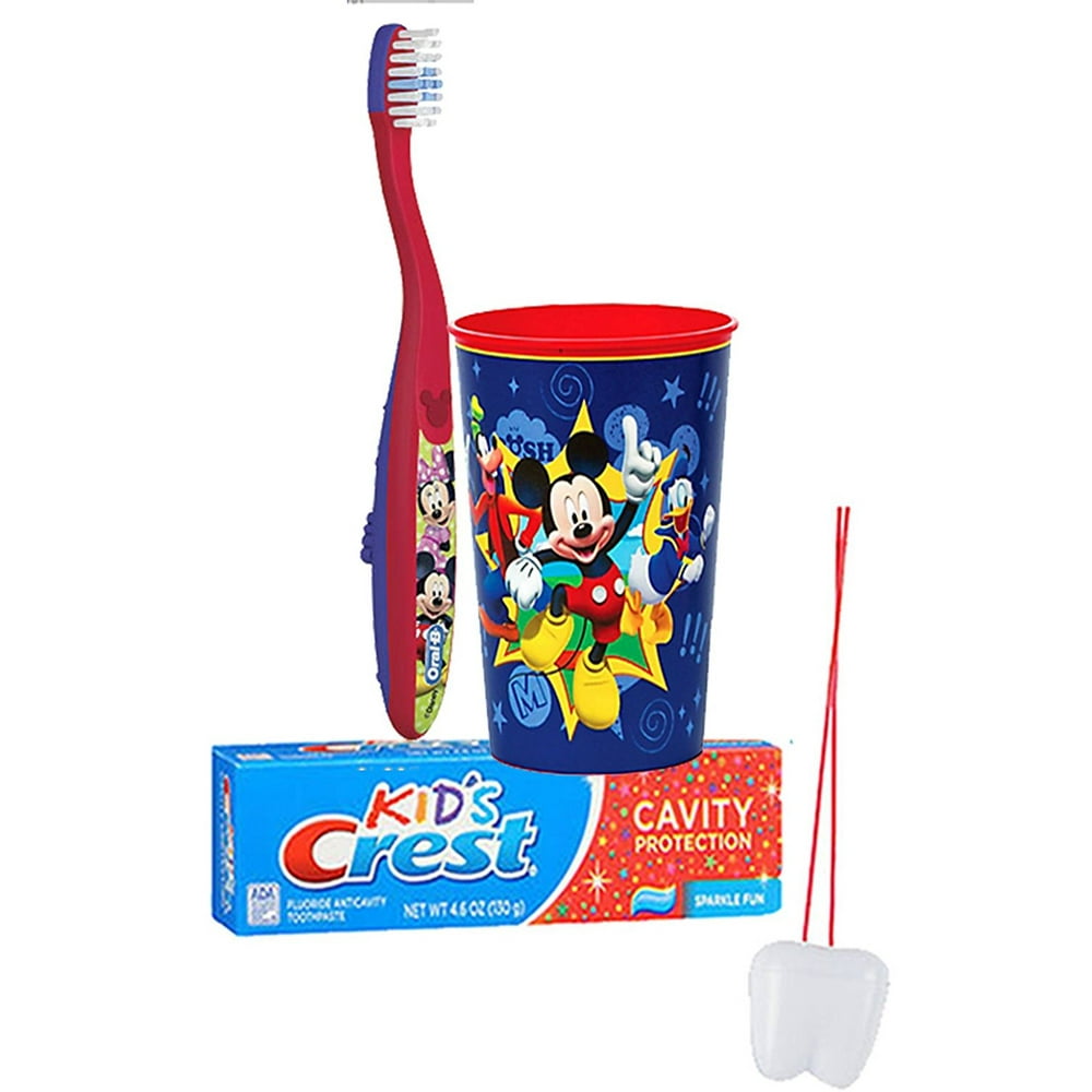 Disney Mickey Mouse Inspired 3pc. Bright Smile Oral Hygiene Set! Soft