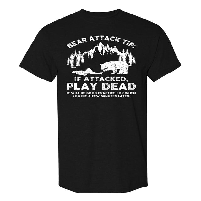 TINZ T-Shirt Homme Femme Ours Drôle T-Shirt Sarcastique Humour Camping Randonnée Extérieur Hauts Filles Manches Longues Moyen T-Shirt Femme Col Roulé Pack pour Femmes