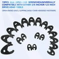 thumbnail image 3 of 19PC Crow foot Flare Nut Wrench Set 3/8 1/2in Drive Ratchet Extension Large Tool, 3 of 7