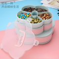 thumbnail image 4 of Double Layer Rotating Light Luxury Fruit Tray Household Multi-functional Creative Lattice Melon Seeds Candy Snack Dry Fruit Box, 4 of 5
