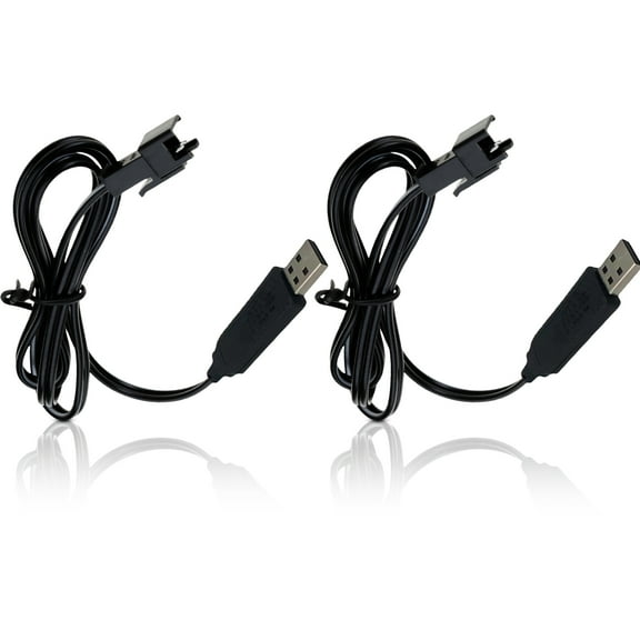 USB Powereds Charging Cable SM2.0 2P Connectors for 3.7V Lithiums Batteries with Auto Off Indicator Light