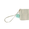 thumbnail image 5 of Unique Bargains 1 Pc Coin Purse Wallet Portable Woven Plush Pom Zip Coin Purse Pouch Green, 5 of 5