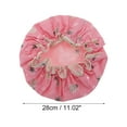 thumbnail image 2 of Unique Bargains 1 Pc Women Pineapple Bath Cap for Bathroom Business Travel Pink, 2 of 4