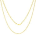 thumbnail image 5 of Nuragold 10k Real Yellow Gold Solid Cuban Curb Link 2.5mm Chain Necklace (16"-30") Italian Jewelry for Men & Women, 5 of 10