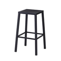Outdoor 405 25" Backless Bar Stool with Black Wrinkle Finish
