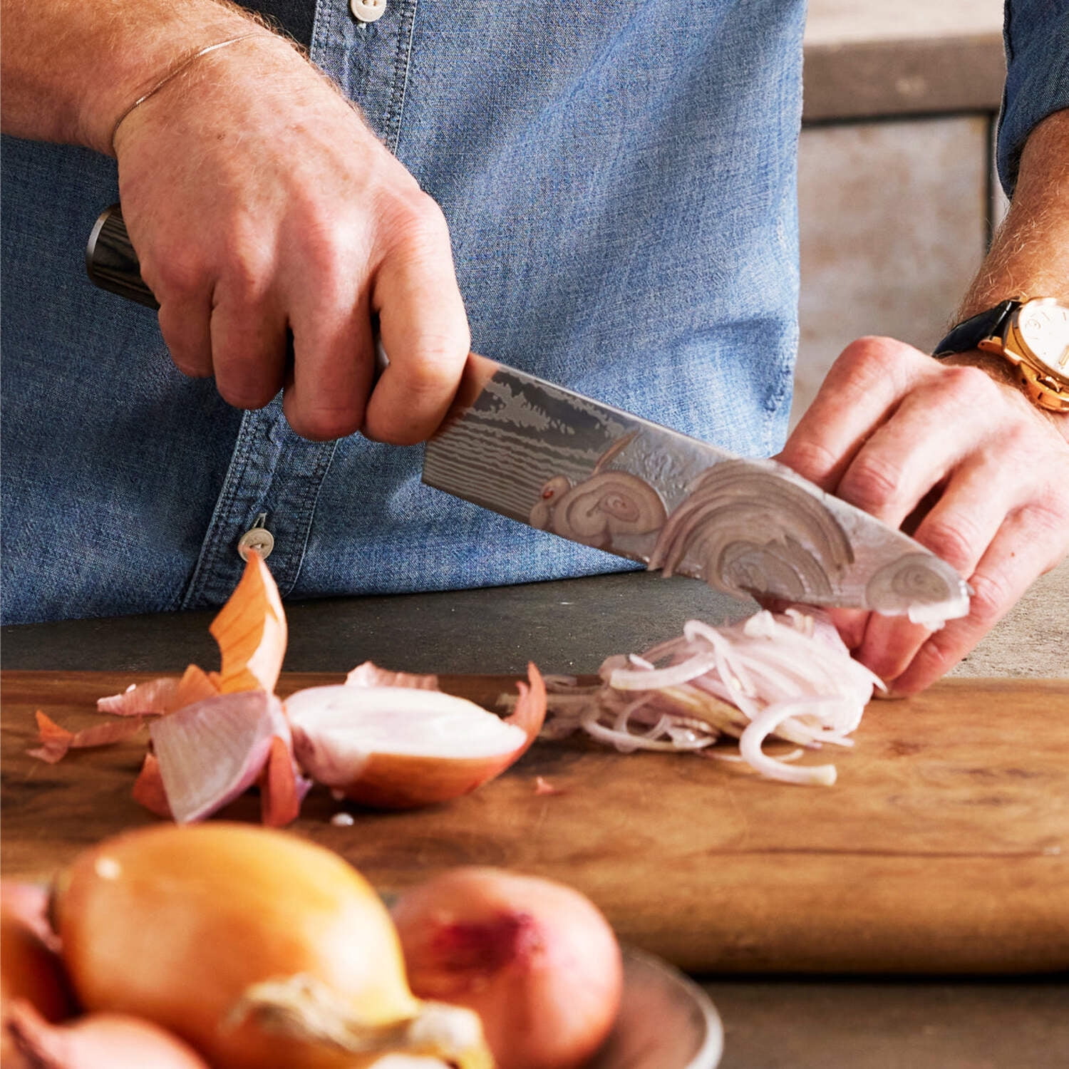 GreenPan Bobby Flay 3 Piece Knife Set, Pairing, Utility & Chef’s Knife, Stainless Steel, Wood Handle