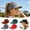 Red, variant on LILIYA Wide Brim Visor Hats for Women-Lightweight Packable Ponytail Hat, Summer Comfortable Quick-Dry Sun Visor for Casual Running Tennis Golf
