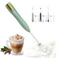 thumbnail image 3 of Electric Whisk Milk Frother Rechargeable Drink Mixer for Home Kitchen Use with Double Whisk Speeds, 3 of 8