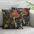 thumbnail image 3 of Awypu Mushroom Pillow cover,fairycore room decor,dark academia room decor,Forest Decor,witch decor,Mushroom Pillow Cover,mushroom decor,Black Lumbar Pillow Cover,, 3 of 5