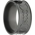 thumbnail image 3 of 10mm Flat Black Zirconium Ring with a Milled Celtic Design, 3 of 3