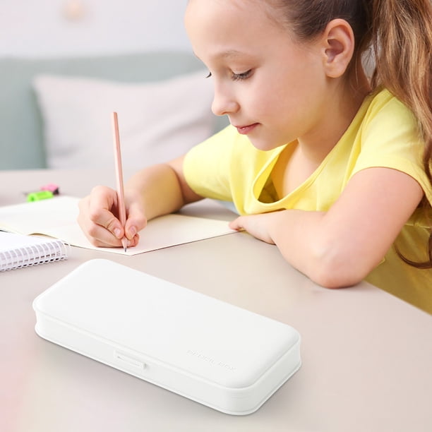 Caja de Almacenamiento de Papelería onlyliua, Multifuncional para Lápices, Estuche de Plástico Esmerilado