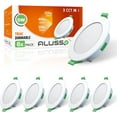 thumbnail image 1 of Elegantes luminarias de techo LED, de bajo consumo, aptas para lugares húmedos, con temperatura de color seleccionable (paquete de 6), 1 of 5