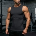 thumbnail image 3 of RFQWOVSR Mens High Elasticity Slim Fit Sports Vest Gym Undershirt Breathable Top M, 3 of 4
