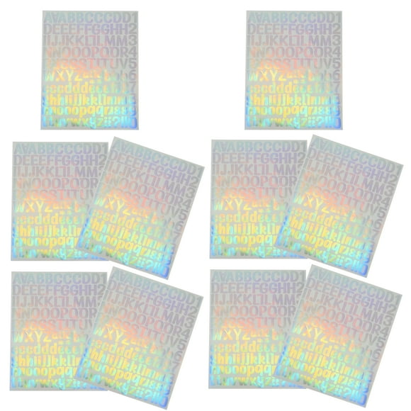 WORGEOUS 10 hojas auto adhesivo vinilo impermeable letra de personalidad calcomanías alfabeto
