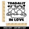 thumbnail image 2 of Toadally Totally In Love Frog Couple Anniversary Valentine's Day Self-Inking Rubber Stamp Ink Stamper - Blue Ink - Large 1-1/2 Inch, 2 of 7
