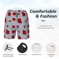thumbnail image 3 of Cauagu Ladybug Print Mens Swim Trunks Quick Dry Board Shorts Swim Shorts with Compression Liner Bathing Suits-Medium, 3 of 6