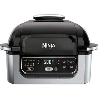 Ninja EG201 Foodi 6-in-1 Indoor Grill with Air Fry, Roast, Bake, Broil, &  Dehydrate, 2nd Generation, Black/Silver