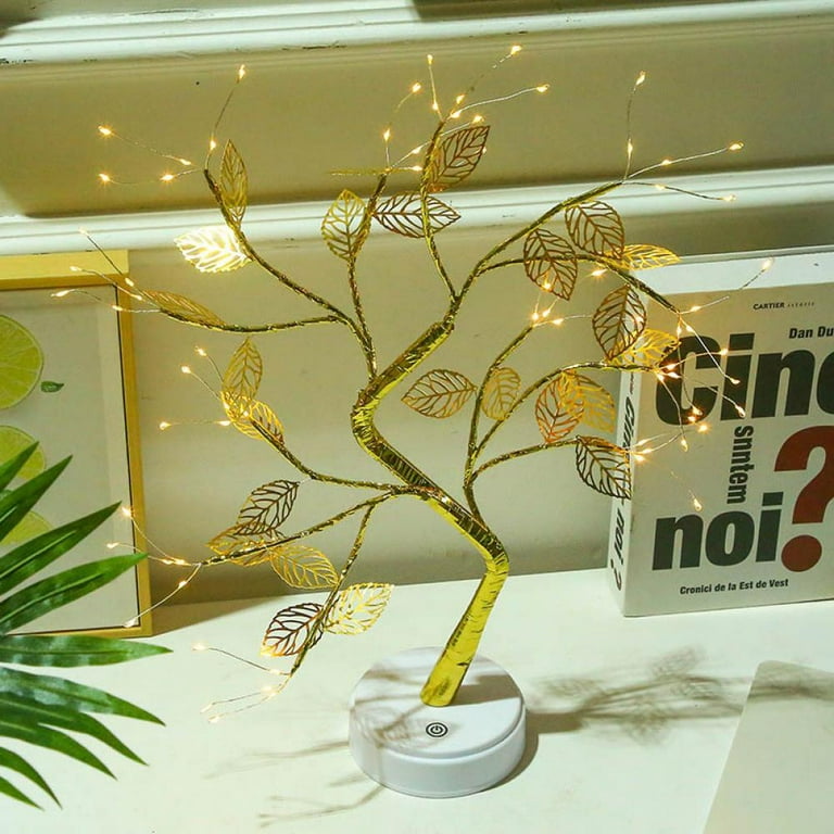 Christmas Tree Lamp 32 LED Bonsai Twig Light Bedside Desk Table Party Home  Decor