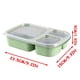 thumbnail image 2 of Lunch Box Reusable 3-Compartment Plastic Divided Food Storage Container Boxes, 2 of 2