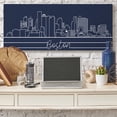 thumbnail image 2 of Stupell Industries Boston City Skyline Outline Deep Blue White Canvas Wall Art, 20 x 48, Design by Daphne Polselli, 2 of 6