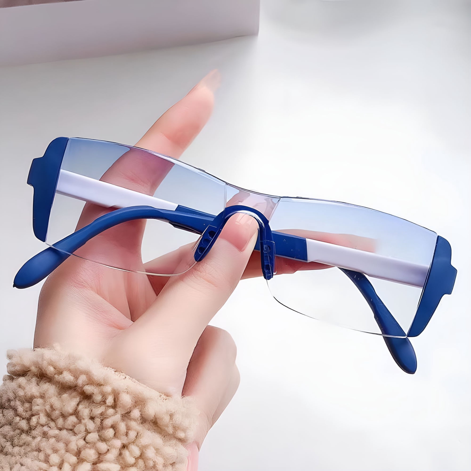 GJX 2026 New Smart Glasses with Automatic Adjustment Magnifying Glasses Reading Glasses Far Near Sight +1.0-+4.0 Anti-Blue Light for Reading,Computer,Office,Study