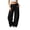 Black, variant on Women's Barrel Leg Sweatpants Brushed Fleece Lined High Waist Wide Leg Ankle Lounge Navy S