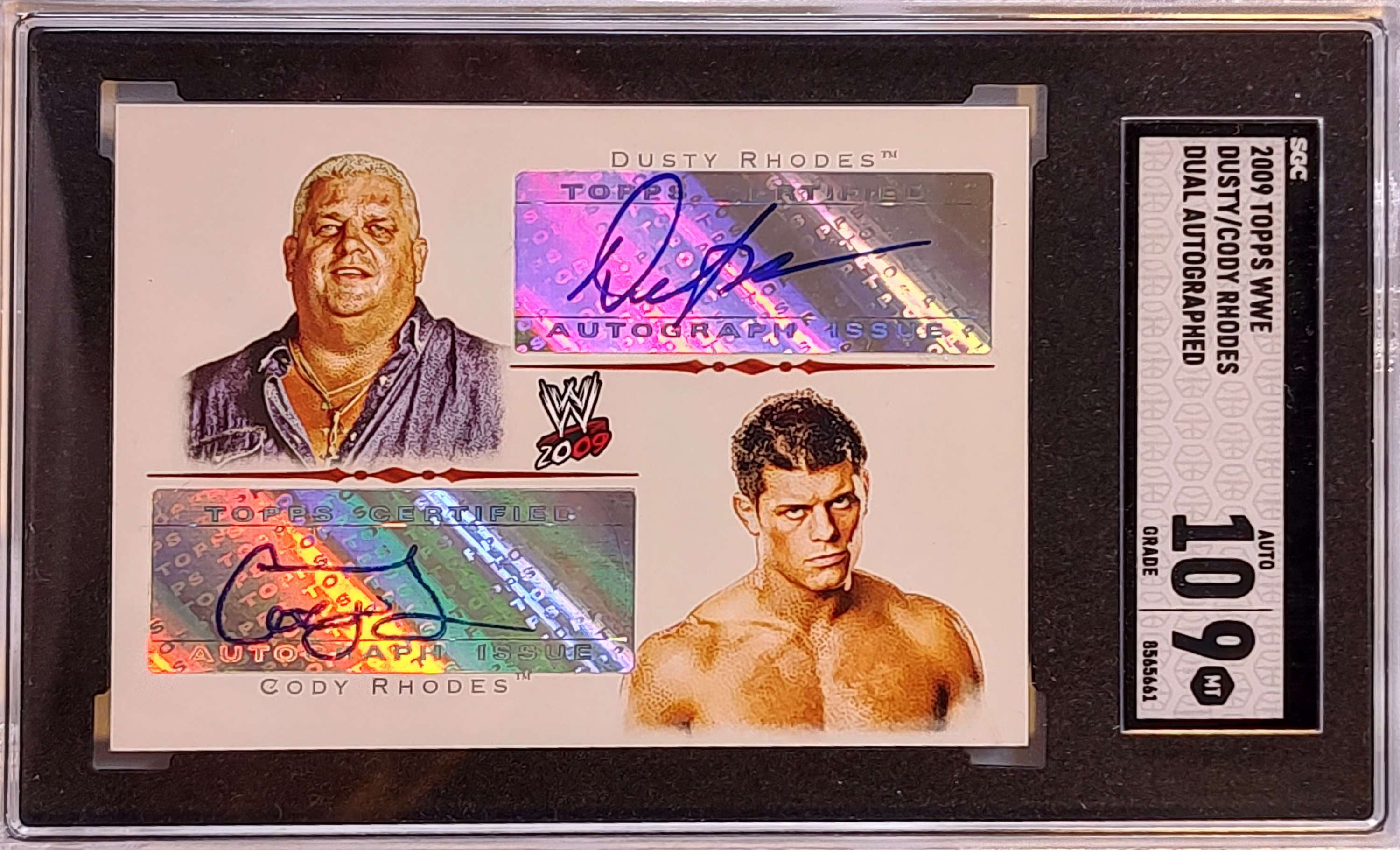 WWE 2009 Dusty & Cody Rhodes Trading Card (Dual Autographed)