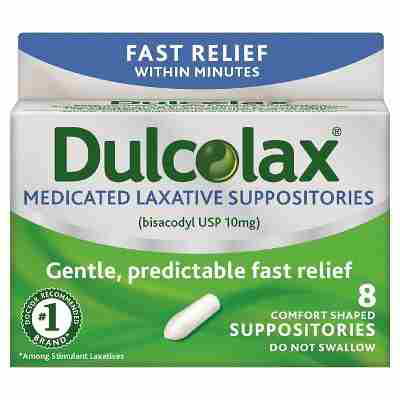 Dulcolax Gentle and Predictable Fast Relief Laxative Suppositories -