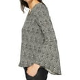 thumbnail image 2 of Karen Kane Womens Bell Sleeve Pullover Blouse, Black, Large, 2 of 4