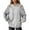 Grey, variant on SGMVNU Women's Casual Cold Shoulder Zipper Long Sleeve Drawstring Hoodie Sweatshirts Pullover Fall Fashion Streetwear with Pockets(Grey, L)