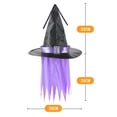 thumbnail image 2 of CUZIBR Girls Kids Pointed Witch Hat With Belt Buckle Tassel Mesh Halloween Cosplay Party Accessory For Kids Dress-Up Accessories,Green-1,One Size, 2 of 2