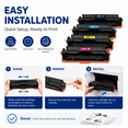 thumbnail image 2 of 218X Toner Cartridges 4 Pack with Chip - 3301fdw Compatible Replacement for 218A 218X Color LaserJet Pro MFP 3301fdw 3301sdw 3201dw 3301cdw Printer High Yield W2180A (Black Yellow Magenta Cyan), 2 of 5