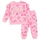 thumbnail image 1 of Conjunto de ropa de Barbie para niñas grandes, sudadera de forro polar y chánger, color rosa, 1 of 4