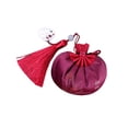 thumbnail image 2 of Minnieouse Bolsita de festival con borlas, joyería, regalo para amigos, bolsa con cordón de almacenamiento vacío, colgante para coche, decoración del Accesorios de disfraces Vino rojo 8*13cm Minnieouse  AP017919-03, 2 of 6