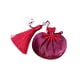 thumbnail image 1 of Sonducket Bolsita para festivales, bolsa bordada con borlas, regalo de joyería, bolsa con cordón de almacenamiento vacío, colgante para coche, Accesorios de disfraces Vino rojo 8*13cm, 1 of 6