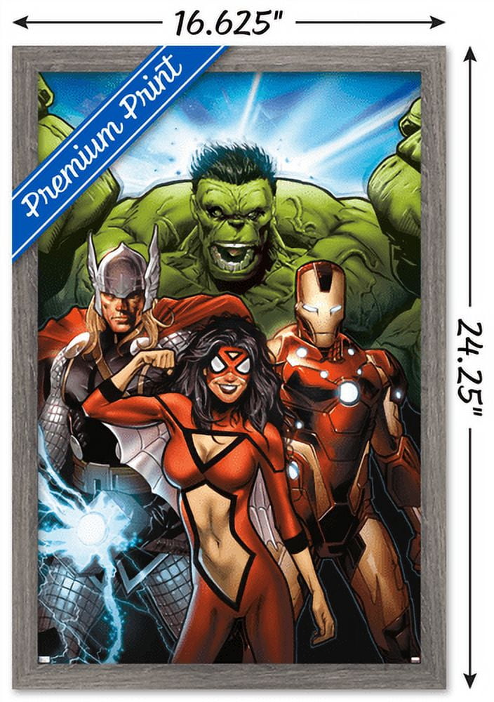 Marvel Comics - Spider Woman - Avengers Assemble #10 Wall Poster, 14.725" x 22.375", Framed