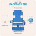 thumbnail image 4 of Ostrich The Backpack 3N1 Portable Chair, Reclining Lounger with Cooler Bag, Blue Stripe, 4 of 12