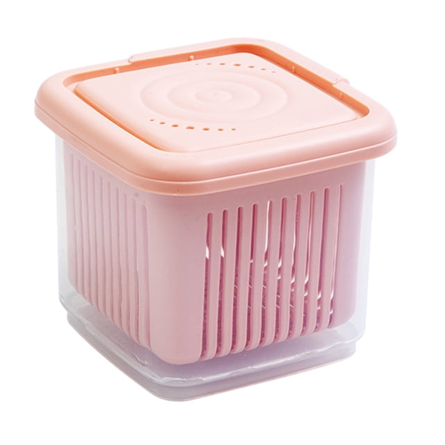 Birdeem Kitchen Ginger Garlic Seasoning Drainer Refrigerator Organizer Double Drainage Refrigerator Sealed Storage Boxes